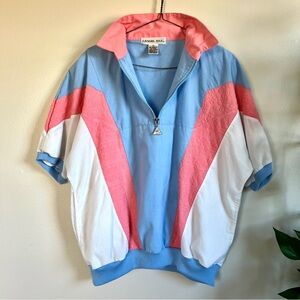 Vintage 90s Colorblock Pullover, Coastal Grandma Golden Girls Miami Vice Vibes L